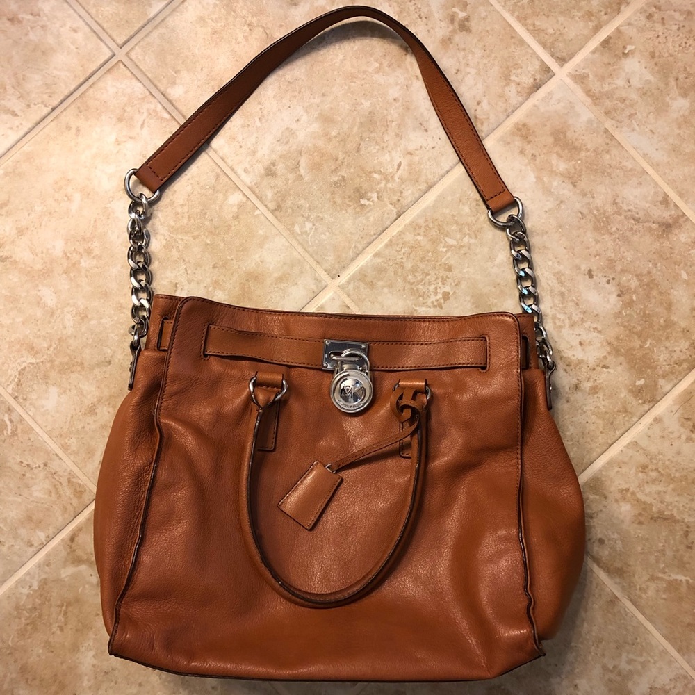Authentic Michael Kors brown leather bag
